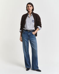 Cárdigan de punto de ochos con cremallera