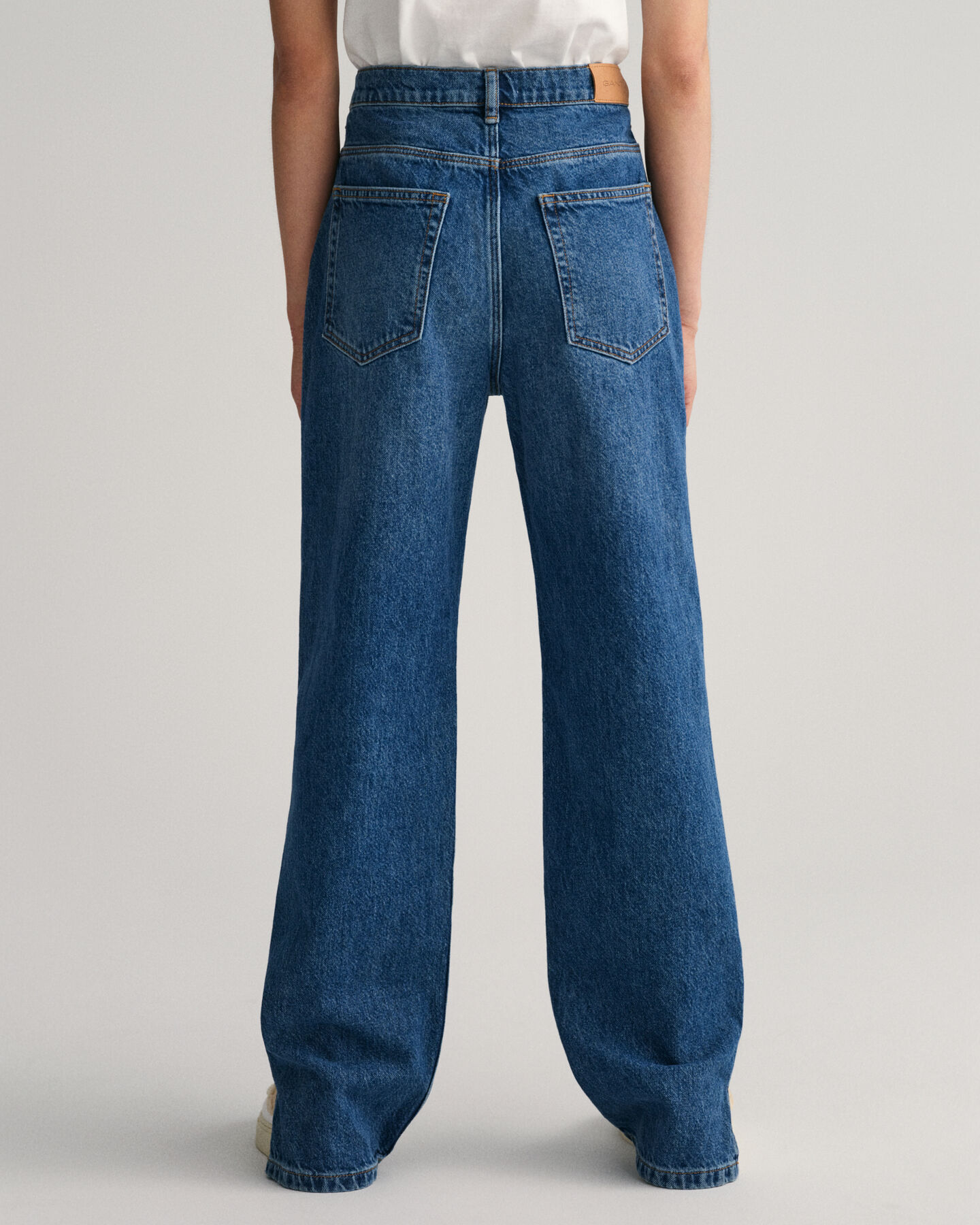 Vaqueros de pernera recta con abertura en el bajo Teen Girls