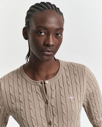 Cárdigan de punto de ochos en algodón elástico