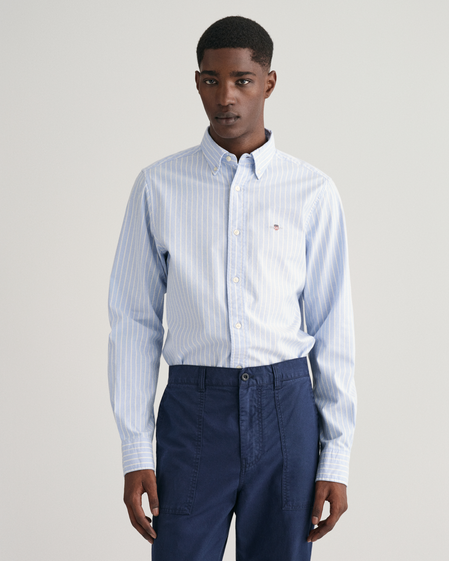 Camisa Social Brooks Brothers Oxford - Tecido Elástico Sem Rugas, Manga Longa