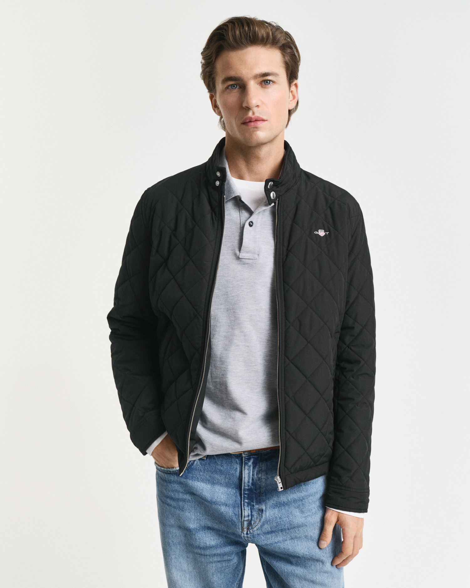 Jas GANT Men Quilted Windcheater Dark Khaki 25